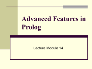 Advanced Prolog Features: Objects, Trees, Cut, Fail