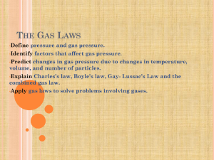 The Gas Laws