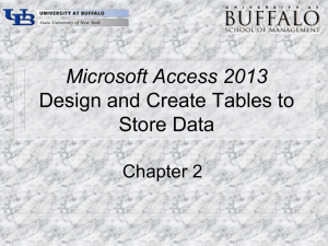 MGS351 - Microsoft Access 2010 Ch 2