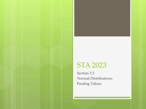 STA 2023 - Faculty