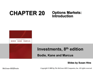 Options Markets: Introduction to Investments