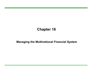 Multinational Financial System Management: Transfer Pricing & More