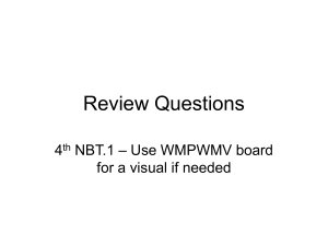 4th Grade Math: Place Value Review Questions