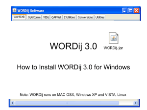 WORDij 3.0 Installation Guide for Windows