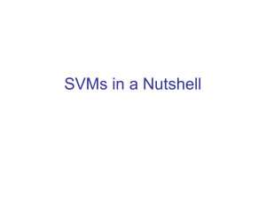 SVMs in a Nutshell: Support Vector Machine Basics