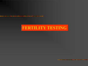 Fertility Testing