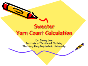 Yarn Component Calculation
