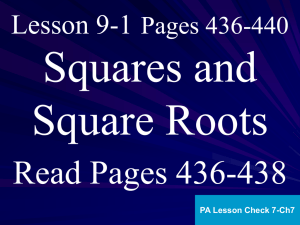 square root