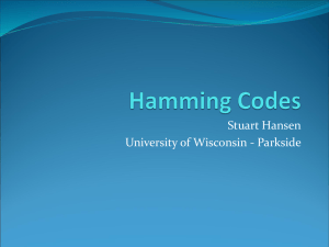 Hamming Codes: Error Correction in Computer Science