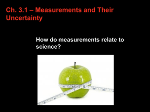 Measurements & Uncertainty: Chemistry Presentation
