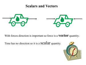 Scalars and Vectors: Physics Lecture Notes