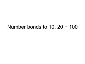 Number bonds to 10, 20 + 100 - Georgeham C of E Primary School