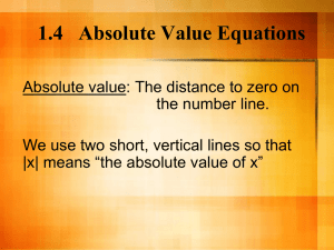 Absolute Value Equations: Solving & Checking Solutions