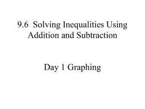 9-6 Inequalities