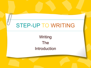 Step-Up to Writing: Introduction Techniques