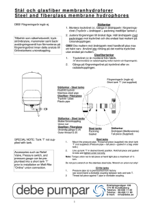 Installationsguide för hydrofor: Stål & Glasfibermembran