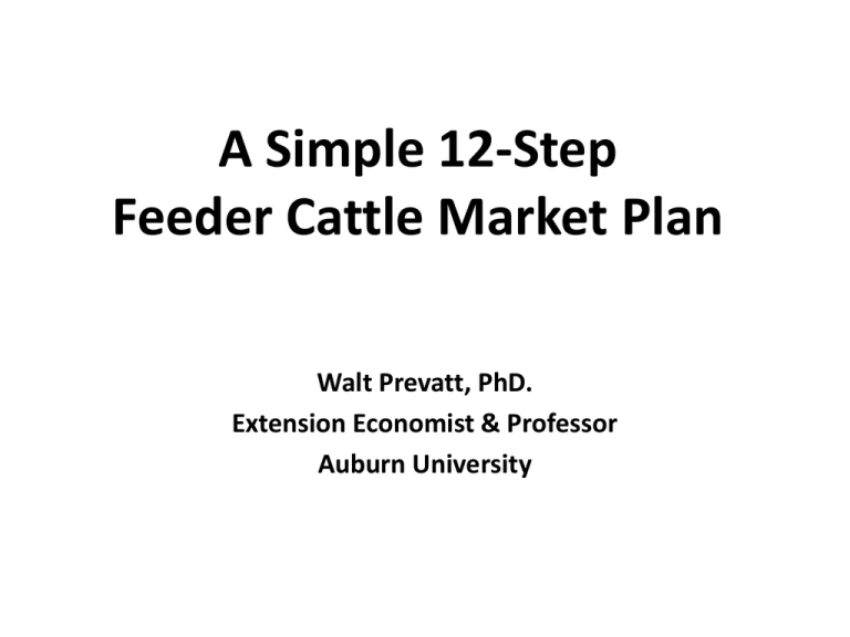 A Simple 12Step Feeder Cattle Market Plan Walt Prevatt, PhD