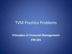 TVM Practice Problems: Financial Management
