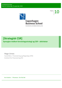 Strategisk CSR - StudentTheses@CBS