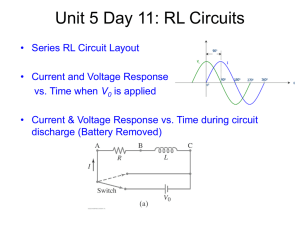 RL Circuits: Series RL Analysis & Time Response