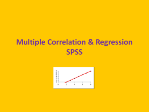 Multiple Correlation & Regression with SPSS
