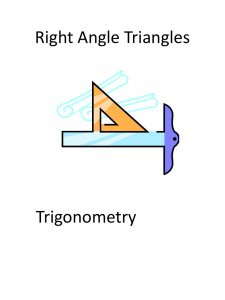 Right Angle Triangles