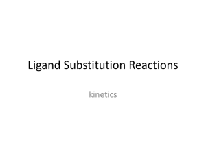 Ligand Substitution Reactions: Kinetics & Mechanisms