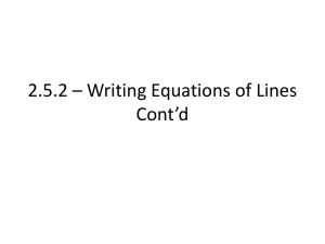 Writing Equations of Lines: Point-Slope & Slope-Intercept Form