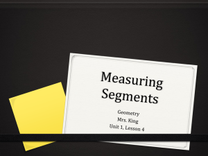 Lesson 4 Measuring Segments