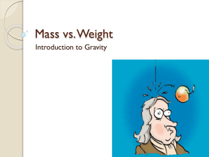 Mass vs. Weight: Gravity Introduction