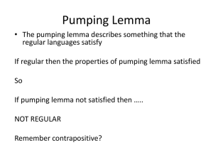 Pumping Lemma