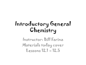 Introductory General Chemistry: Gas Laws & Problems