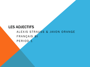 Les Adjectifs