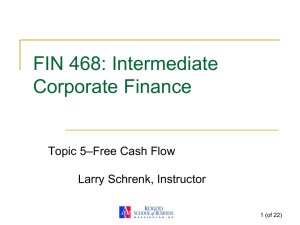 PowerPoint Slides 5-Free Cash Flow Valuation