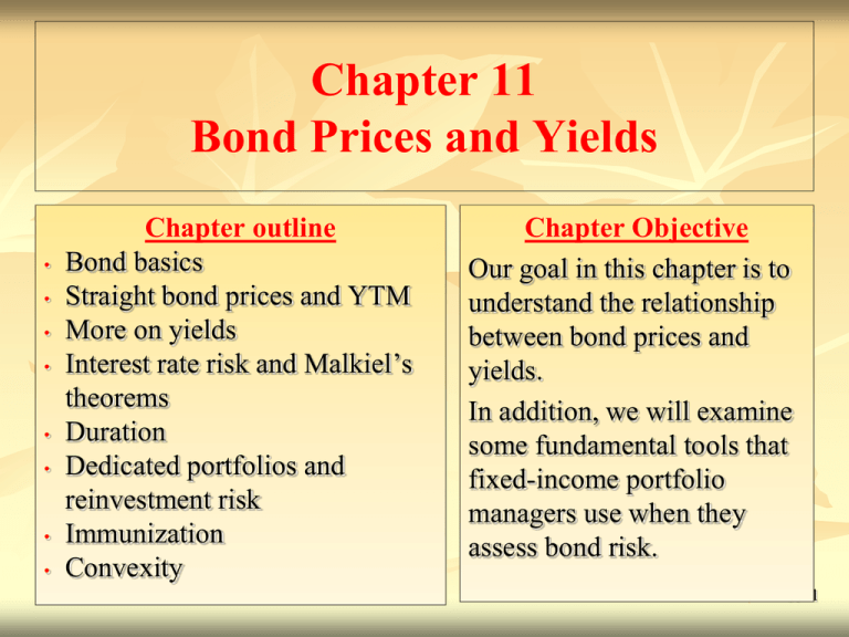 Bond Prices And Yields