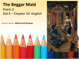 "The Beggar Maid" Poem Worksheet - Tennyson Analysis