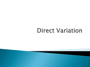 Does the equation represent a direct variation?