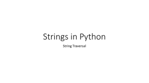 Traversing a string