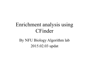 Enrichment analysis using C
