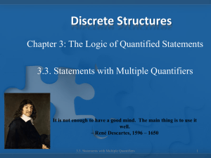 Multiple Quantifiers in Discrete Structures