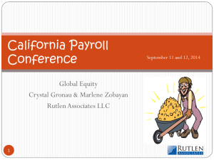 Workshop Session 5 - Global Equity