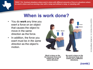 Work, Force, and Machines: Textbook Excerpt for Middle School