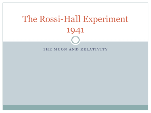 Rossi-Hall Experiment: Muons & Relativity