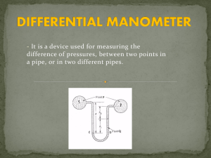 Differential Manometers: Pressure Measurement & Calculations