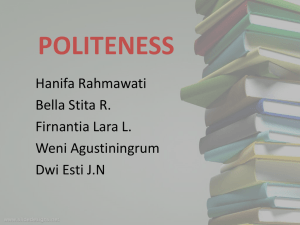 Politeness - WordPress.com