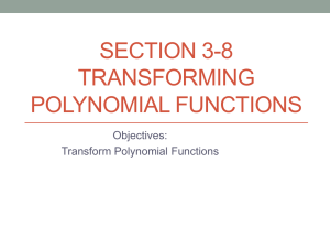 Transforming Polynomial Functions: Algebra Transformations