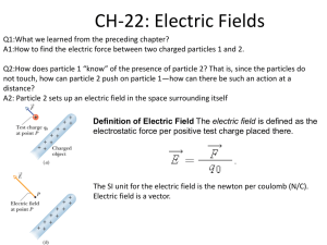Electric Fields: Concepts and Calculations
