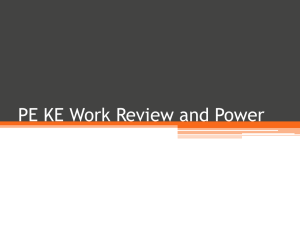 PE KE Work & Power Worksheet Solutions - Physics