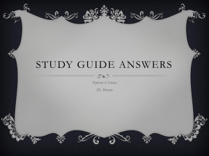 Study Guide Answers