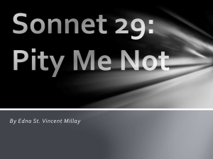Sonnet 29 Analysis: Edna St. Vincent Millay
